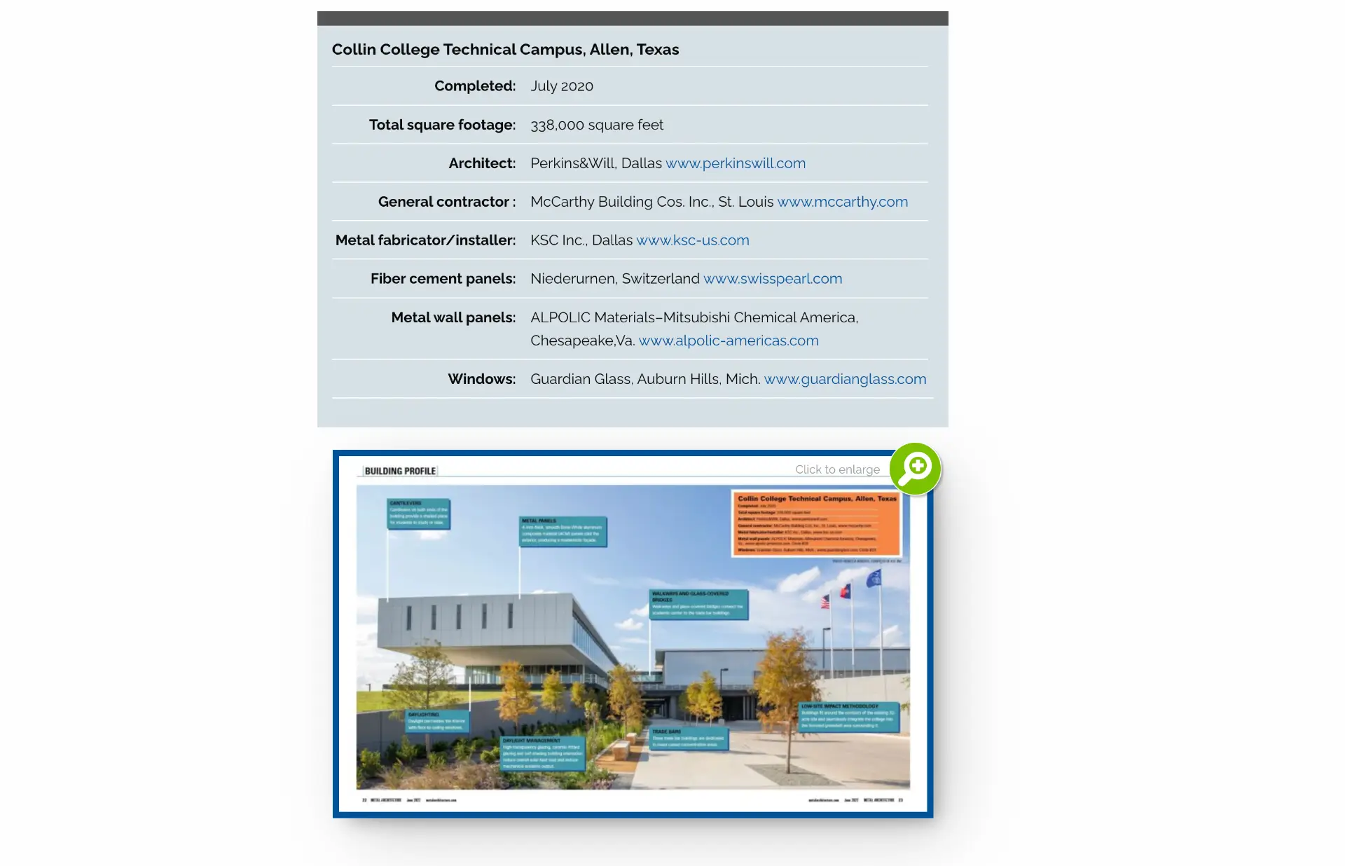 Metal Architecture article screenshot