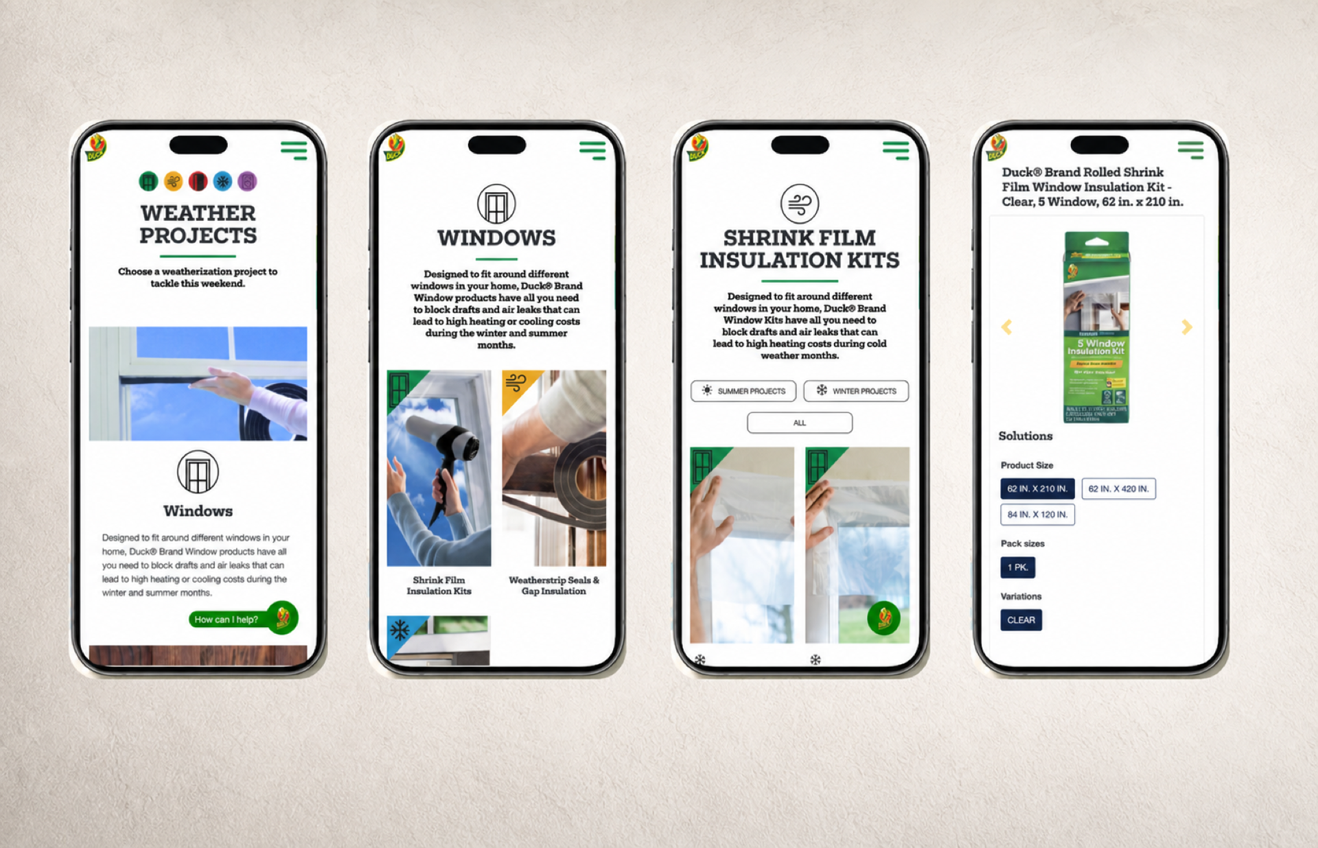 Duck Brand weatherization guide screenshot